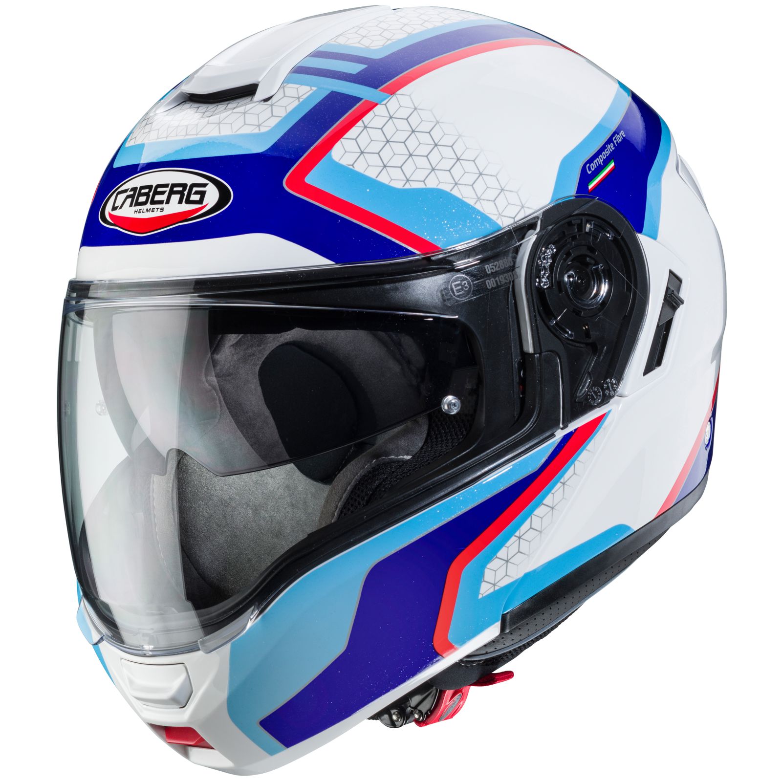 Caberg Casco Levo Sonar, bianco/blu/rosso