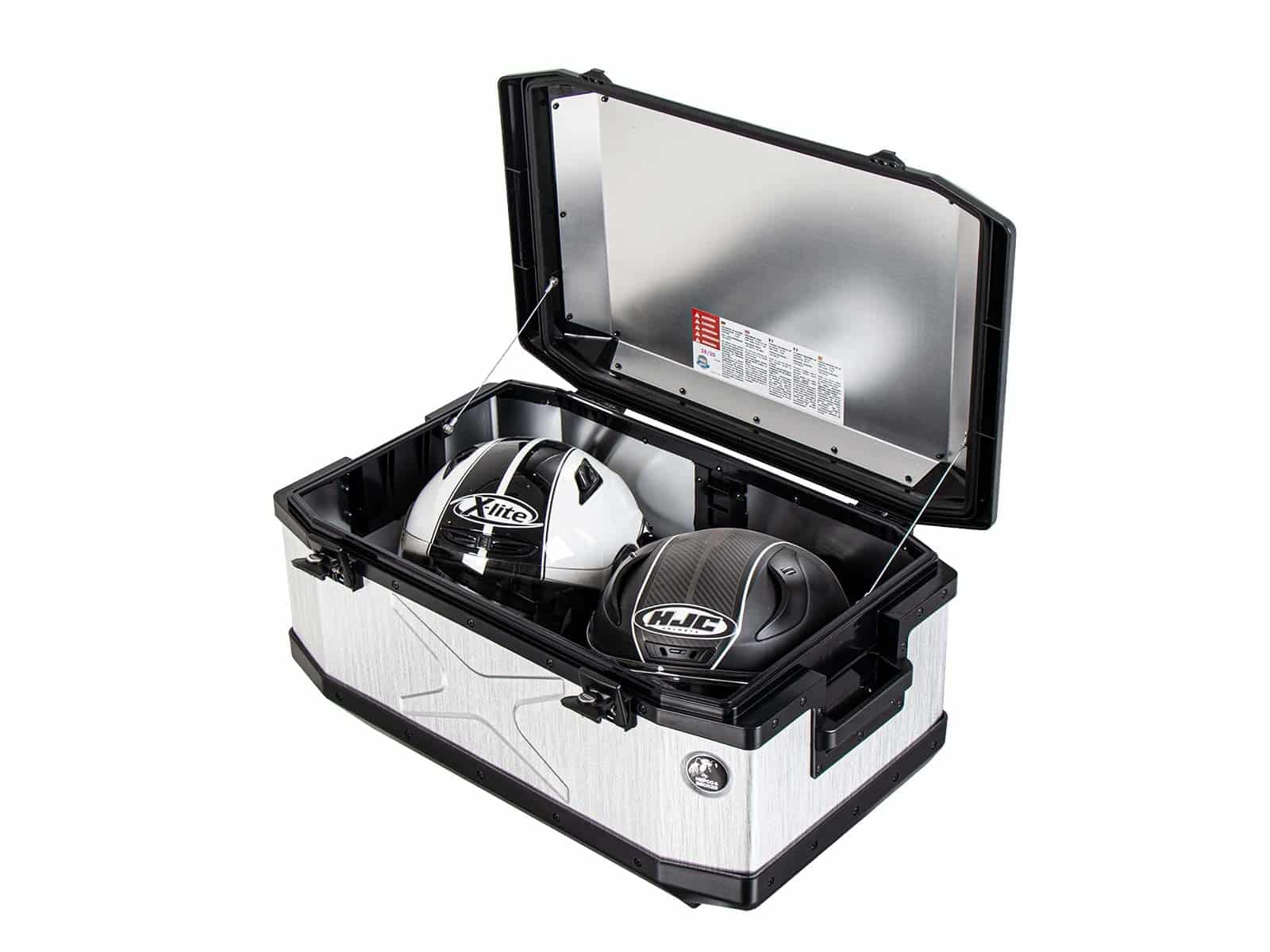 Bauletto in alluminio Xplorer 60 litri alluminio argento Hepco & Becker