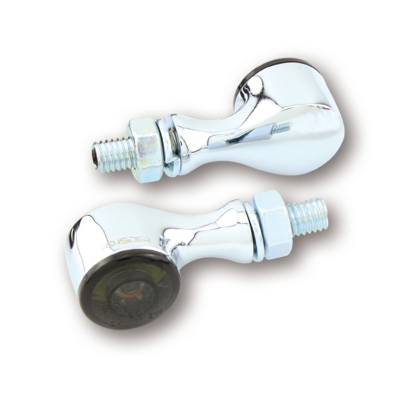 HIGHSIDER pro Apollo Classic Luce posteriore a LED, luce freno, indicatore di direzione cromato/tinta 3in1, omologato E (coppia)