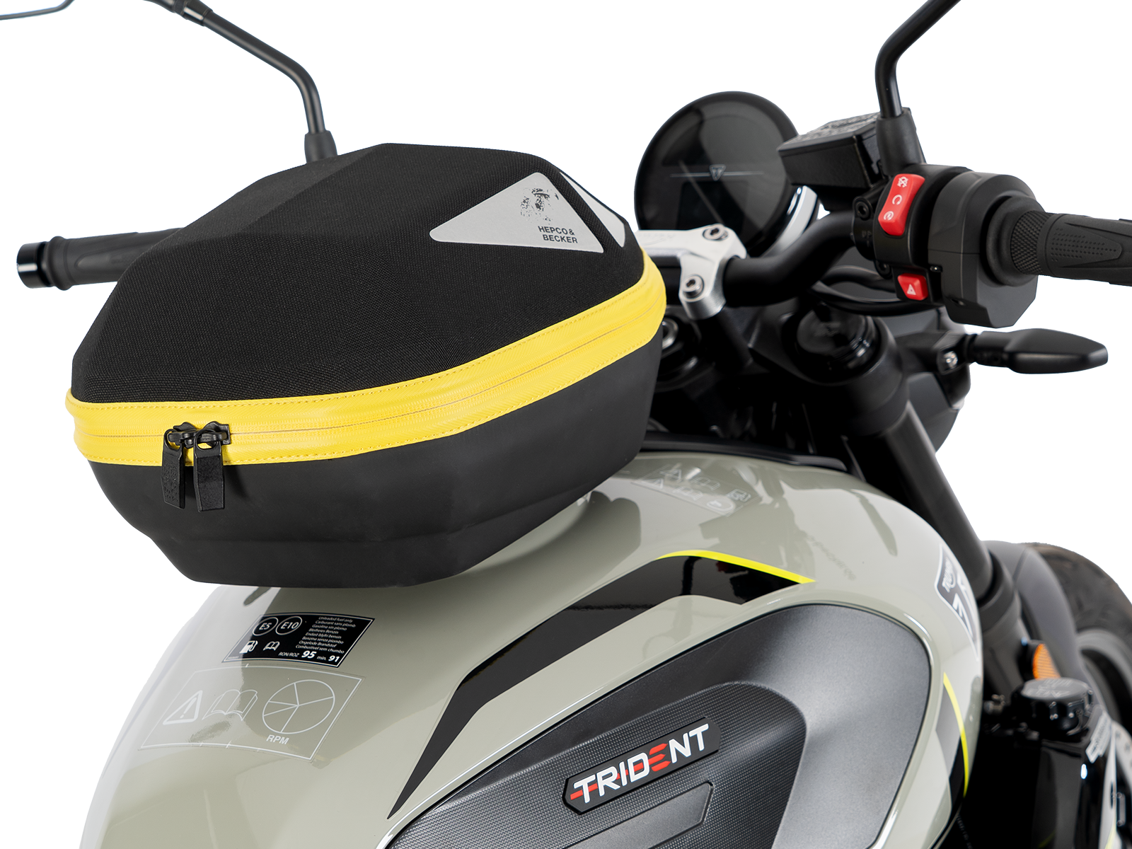 Anello per serbatoio Basic con chiusura per borsa da serbatoio inclusa per Triumph Trident 660 (26-) Hepco & Becker