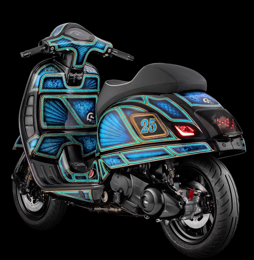 Coperchio vario per Vespa, nero opaco