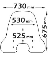 Parabrezza medio trasparente per Vespa Sprint - Isotta