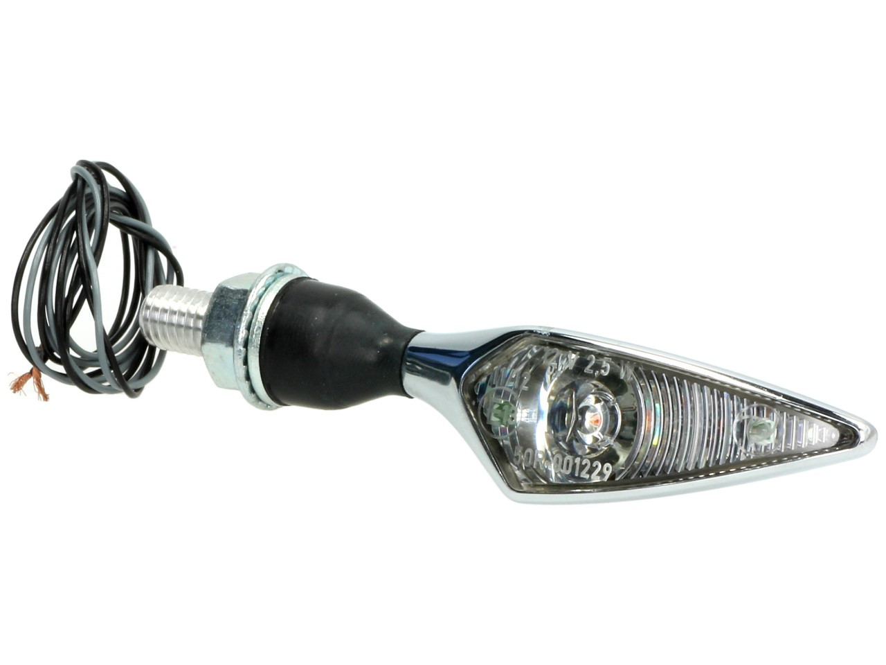 Indicatore Kellermann, rombo, acciaio, LED, VL/HR, 12 V, cromo lucido, M8x20, omologato E