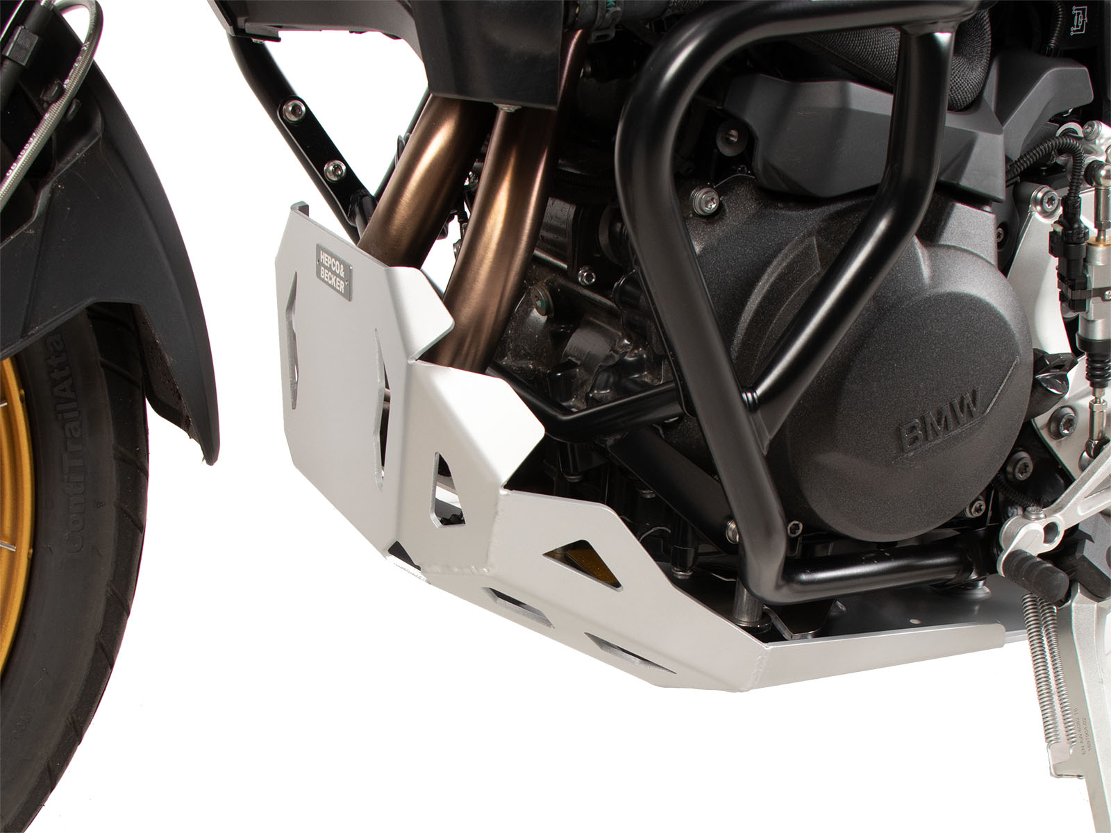 Piastra di protezione motore argento per BMW F 900 GS (24-) Hepco & Becker