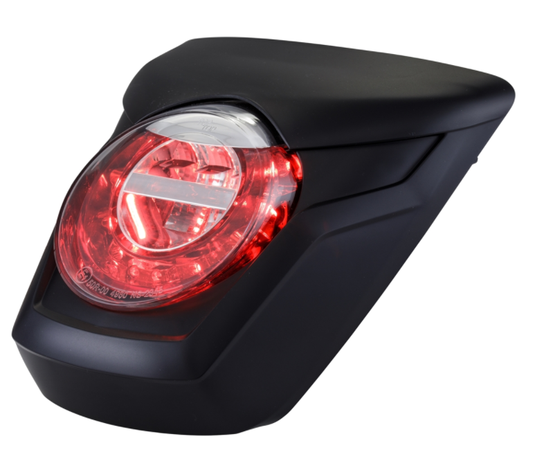 Fanale posteriore LED rosso per Vespa Primavera/​Sprint 50-150ccm, bordo - nero opaco