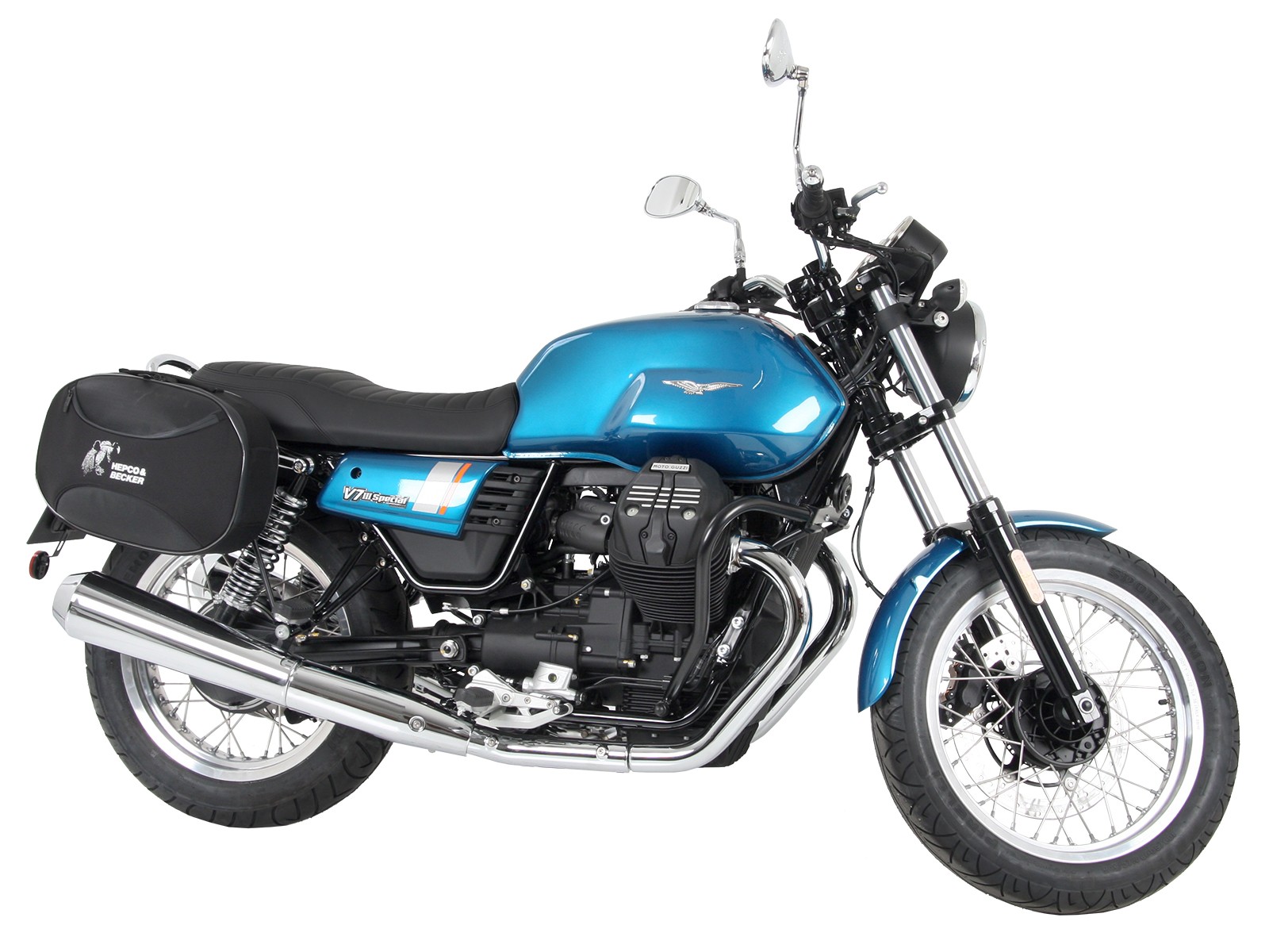 C-Bow barra laterale cromata per V 7 III stone/ special/ Anniversario/ Racer (Bj.17-)