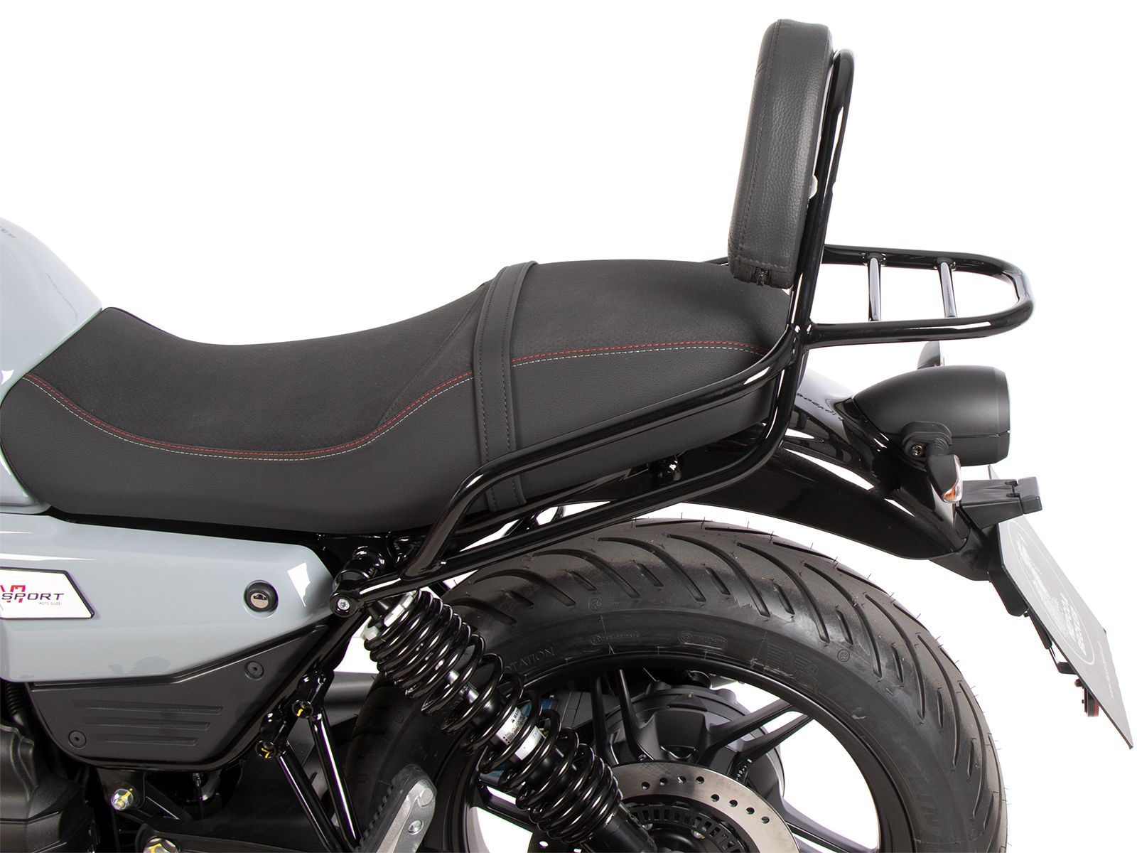 Sissybar con portapacchi nero per Moto Guzzi V7 850 Sport (25-) Hepco & Becker