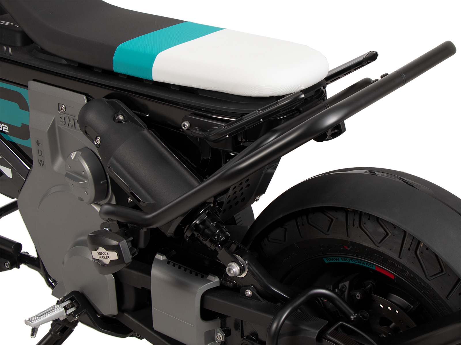 Barra di protezione posteriore nera per BMW CE 02 (23-) Hepco & Becker