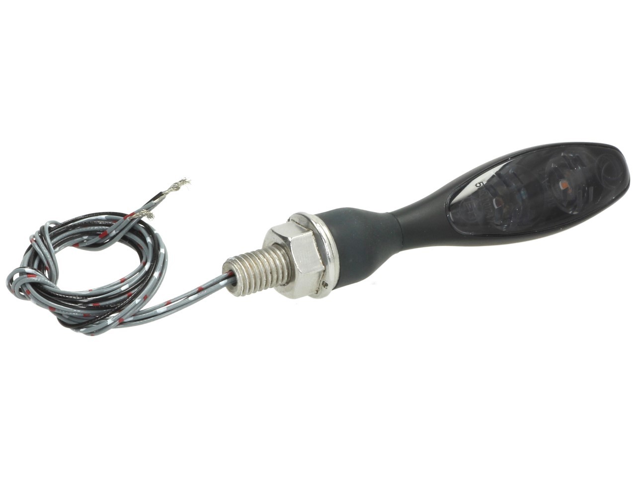 Indicatore di direzione Kellermann, luce posteriore e freno, Micro 1000 DF Dark, acciaio, LED, HL/HR, 12 V, nero opaco
