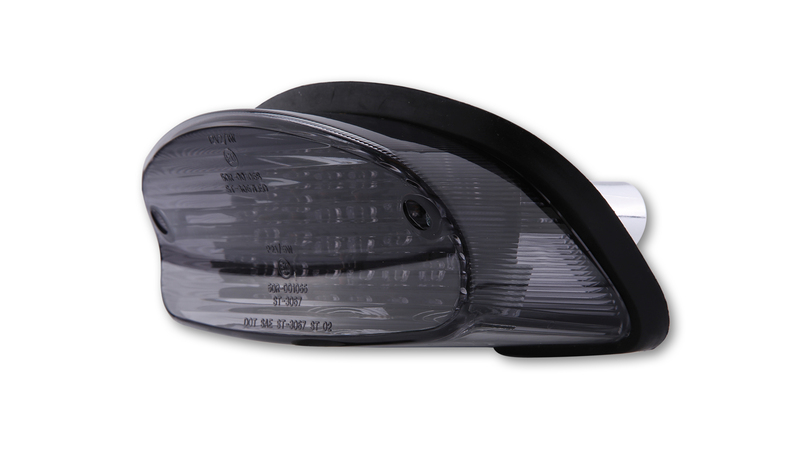 HIGHSIDER fanale posteriore intelligente a LED nero stile Honda, omologato (1 pezzo)