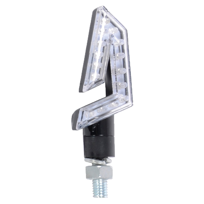 Oxford Signal 4 LED alloggiamento indicatore nero / lente trasparente (coppia), anteriore e posteriore, (incluse 2 resistenze)
