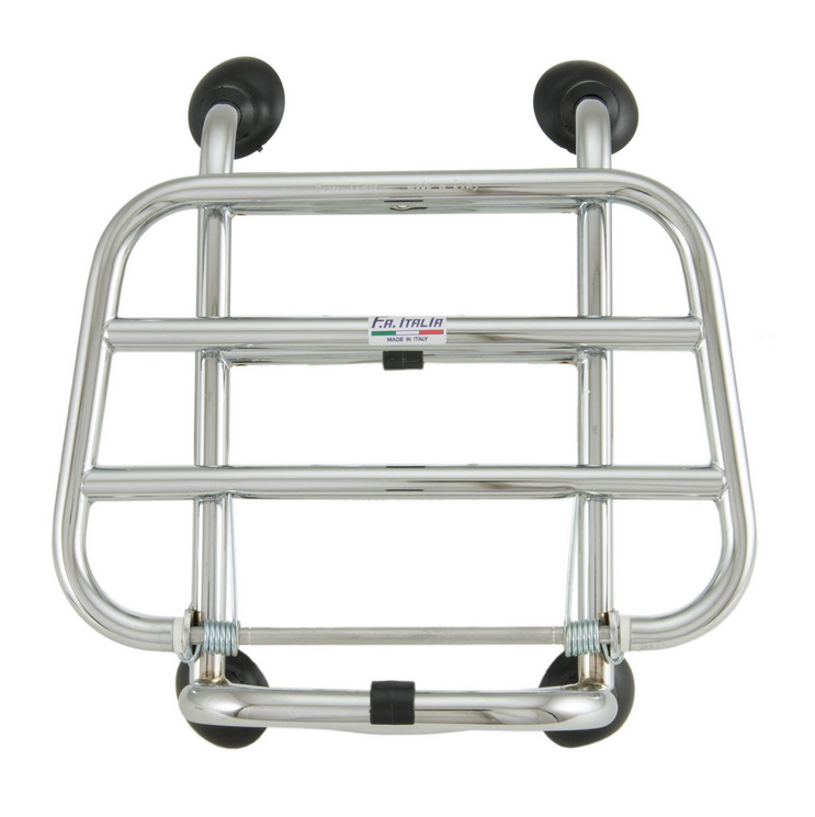 Portapacchi anteriore per Vespa Primavera /Sprint /Elettrica 50-150ccm, pieghevole, cromato