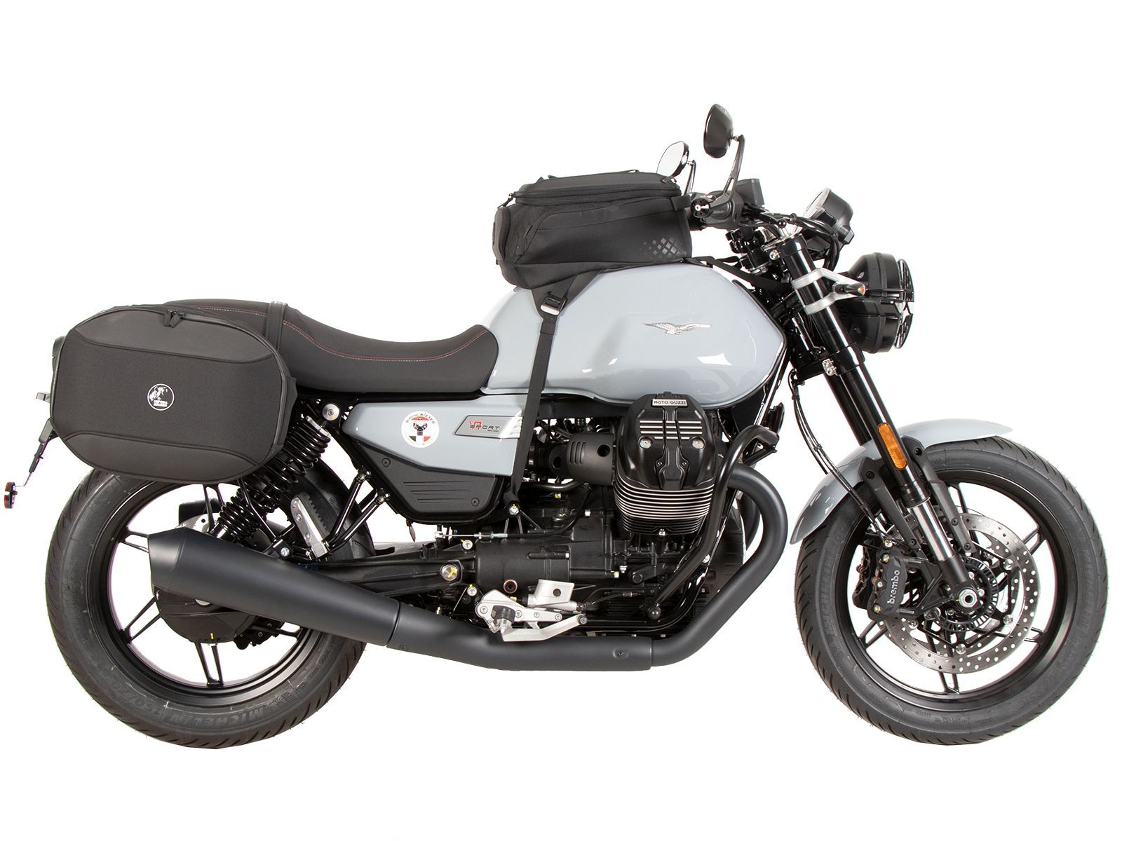 Portapacchi laterale C-Bow nero per Moto Guzzi V7 850 Sport (25- ) Hepco & Becker