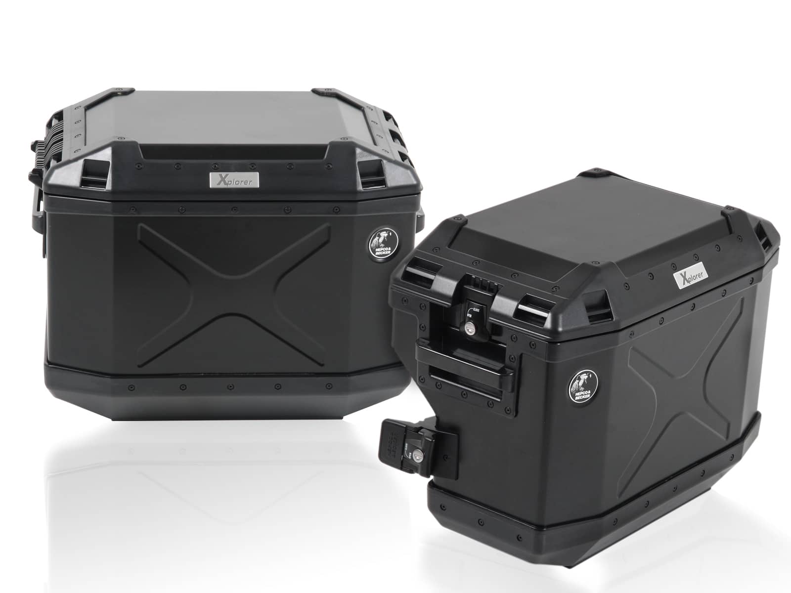 Set portavaligie Portavaligie incluso set di valigie Xplorer Cutout nero per BMW R 1200 GS LC (13-18)