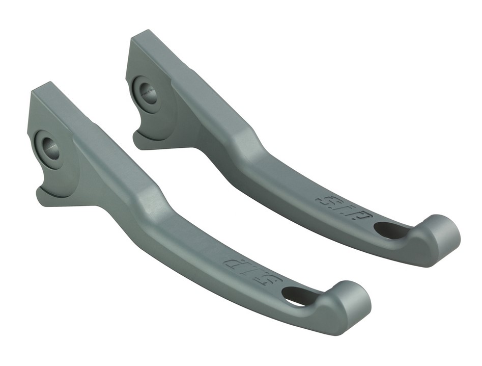 Set di leve sportive freno Shorty per Vespa, destra e sinistra, grigio opaco
