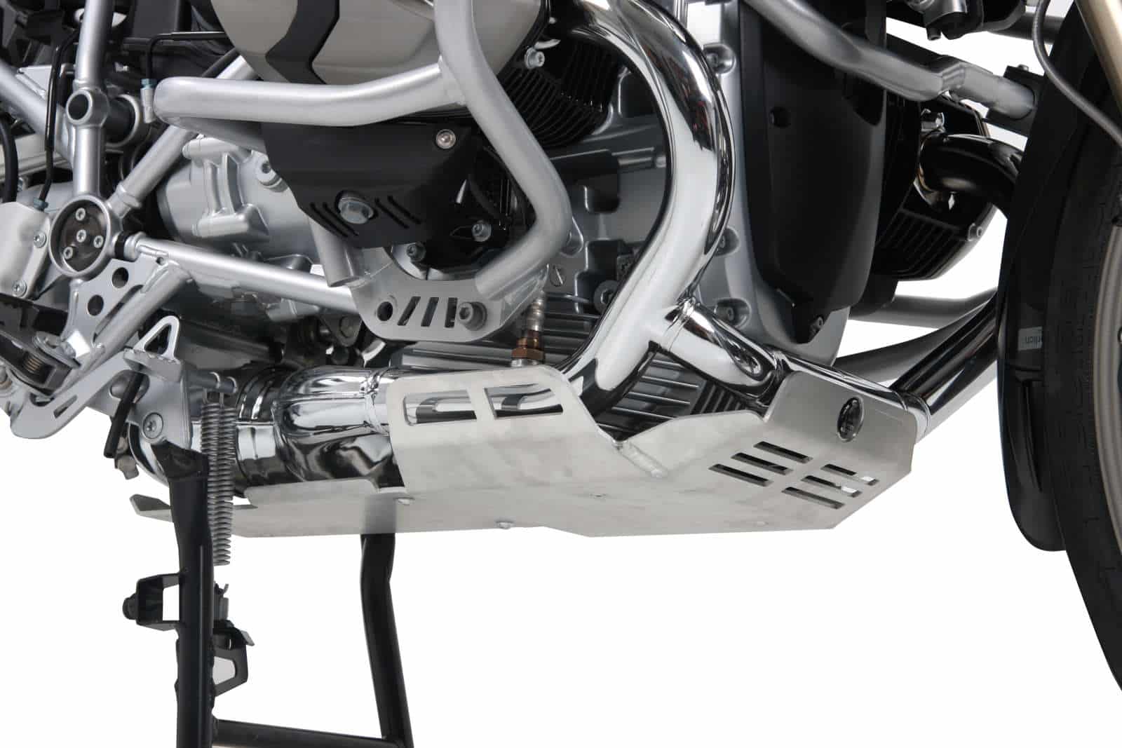 Piastra di protezione motore argento per BMW R 1200 GS (04-12)/Adventure (06-13) Hepco & Becker