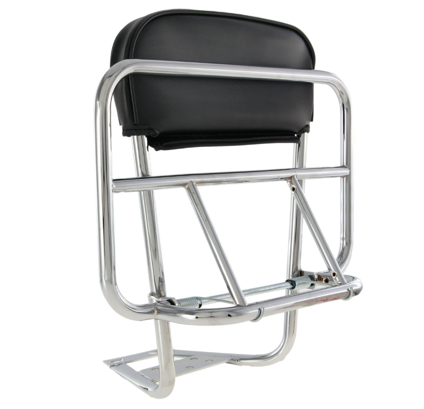 Portapacchi posteriore per Vespa PX 80-200cc, pieghevole, cromato