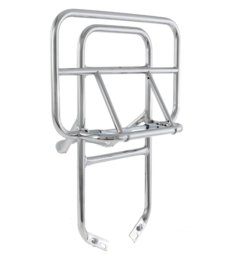 Portapacchi posteriore per Vespa PX 80-200cc, pieghevole, cromato