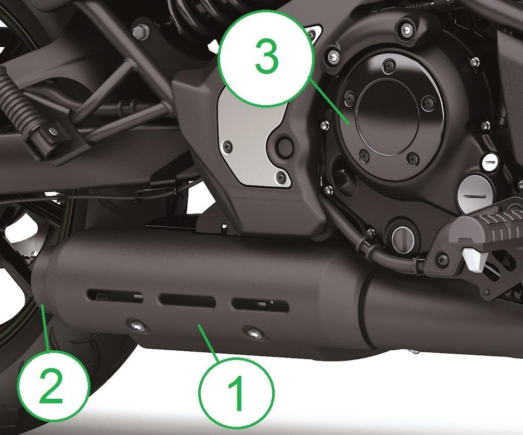 Coperchio scarico cromato per Vulcan S (Bj.15-19) Originale Kawasaki
