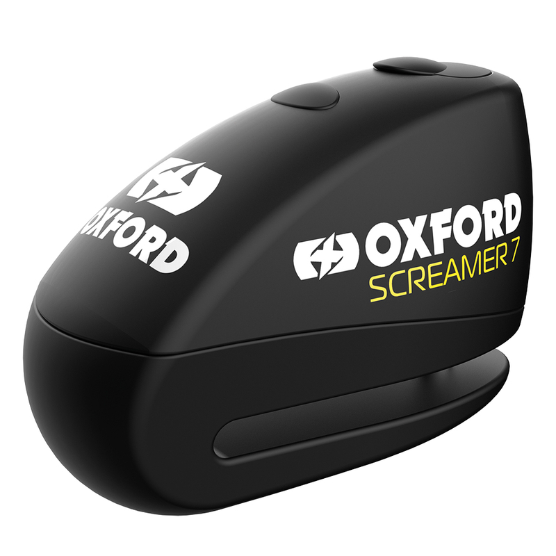 Blocca disco freno Oxford Screamer 7 con allarme Ø7mm nero