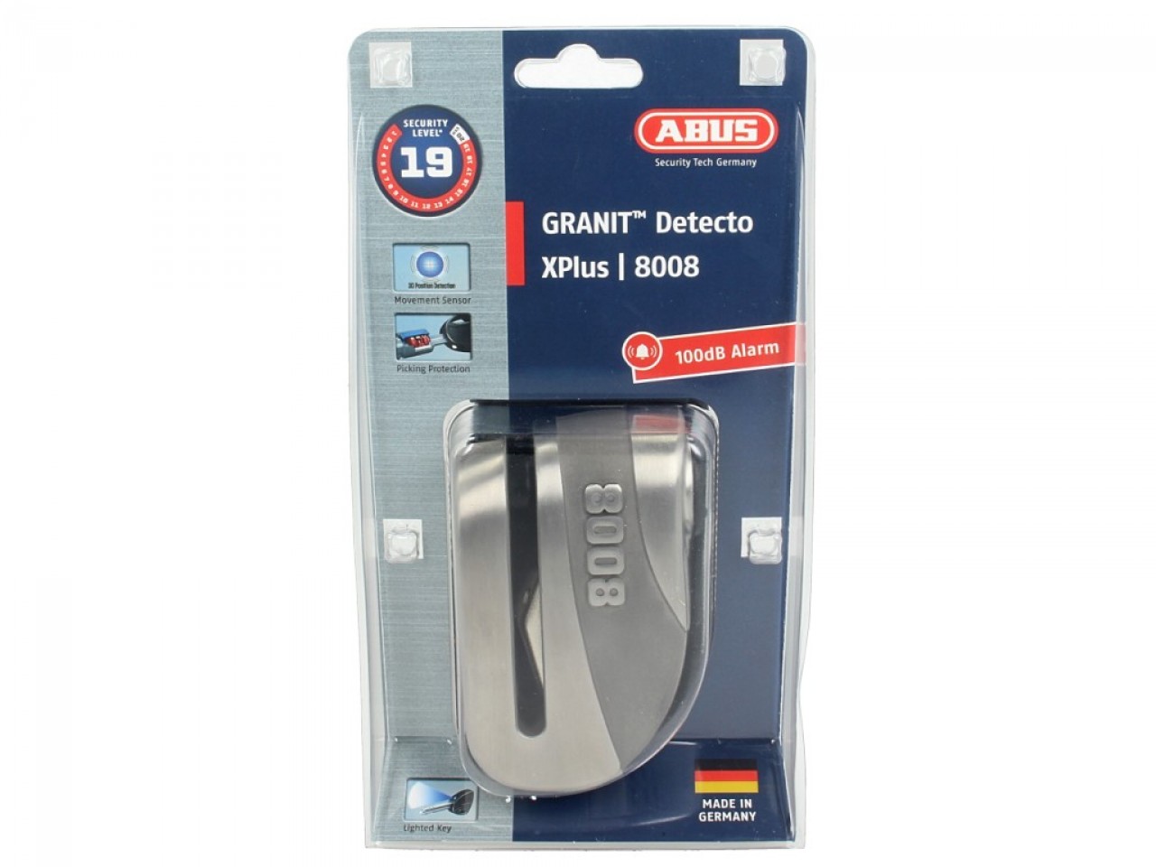 Blocca disco freno ABUS Granit Detecto X Plus 8008, livello di sicurezza 19
