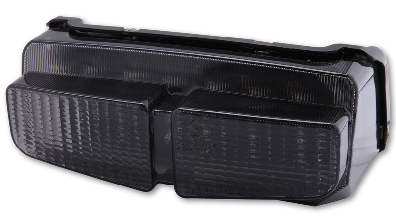 HIGHSIDER fanale posteriore intelligente a LED nero stile Yamaha, omologato E (1 pezzo)