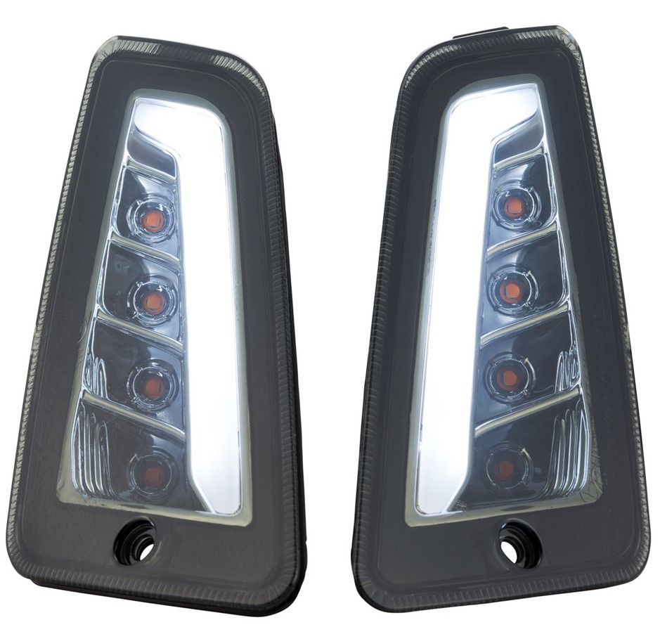 Kit indicatore di direzione anteriore destro/sinistro per Vespa GTS/GTS Super/GTV/GT 60/GT/GT L ('03-'13), colorato