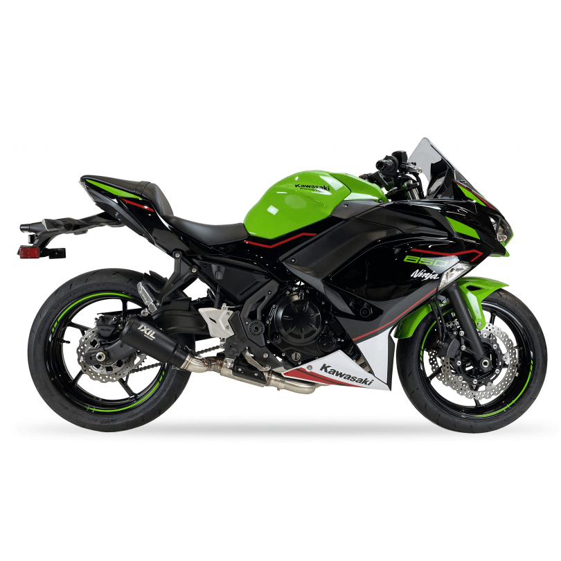 IXIL RB sistema completo con catalizzatore per Kawasaki Z 650 /RS, 650 Ninja (21-), nero, omologato E, Euro5