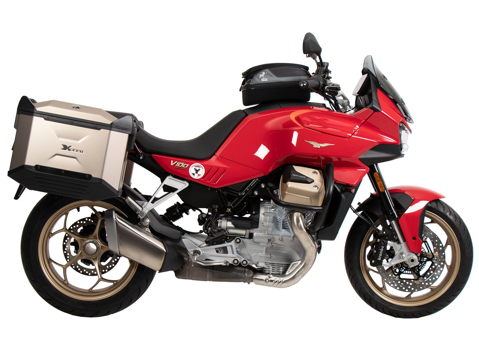Anello serbatoio di base con blocco borsa serbatoio per Moto Guzzi V100 Mandello /S (22-)