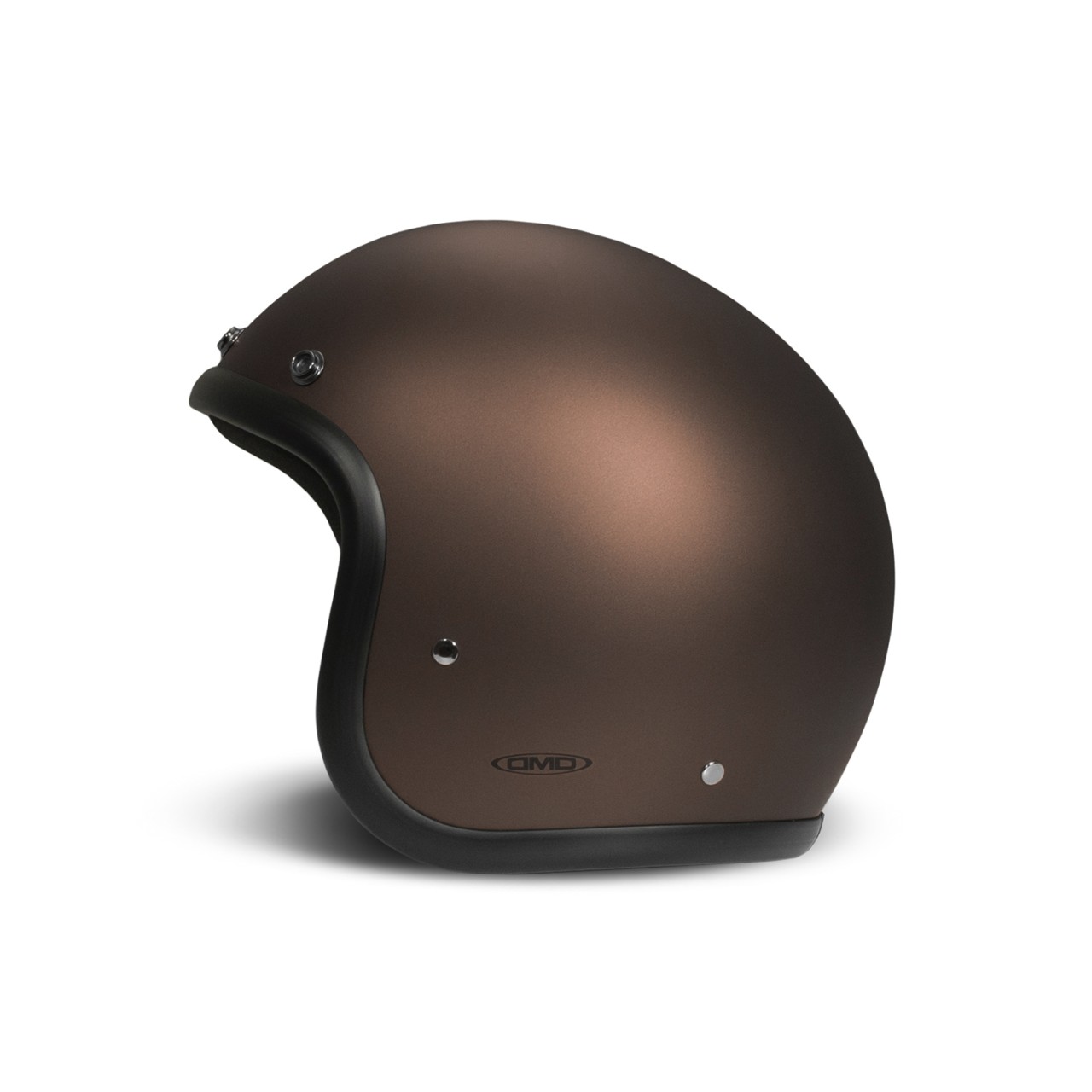 DMD casco jet Retro, marrone, lucido, Caffè, fibra di vetro, ECE 22.06