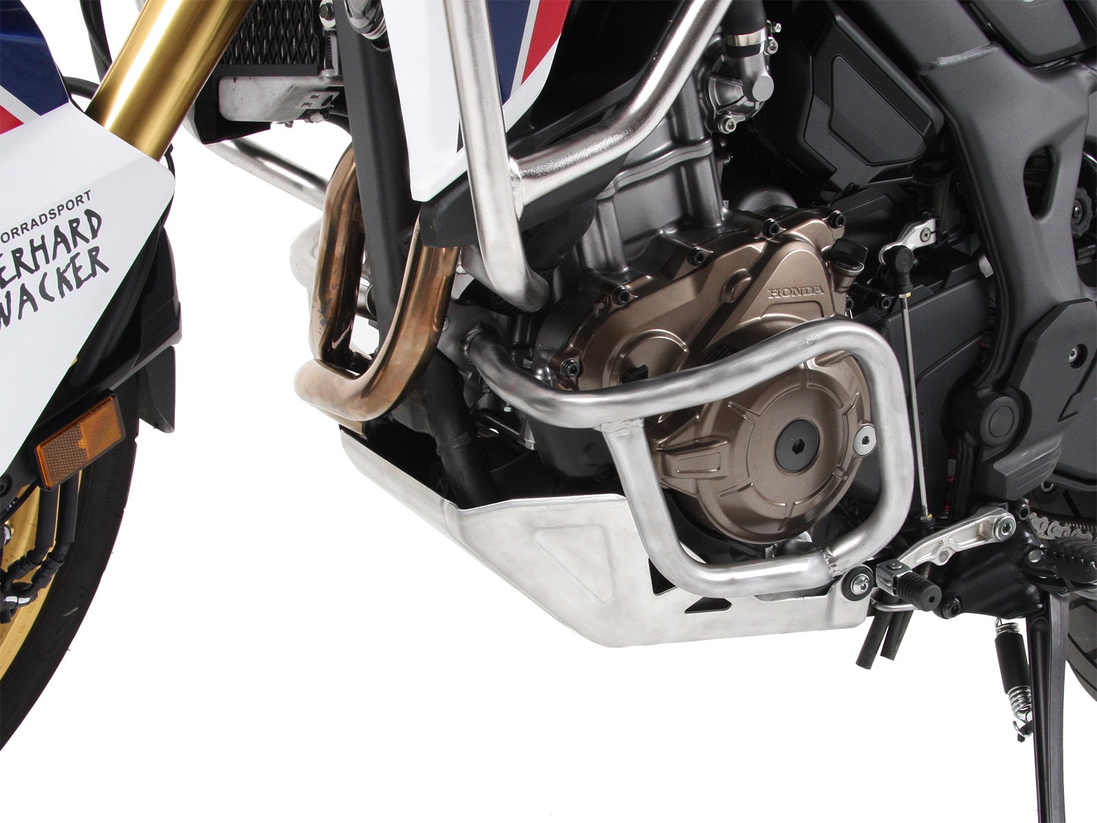 Barra protezione motore in acciaio inox per Honda CRF 1000 Africa Twin (Bj.16-17) Hepco & Becker