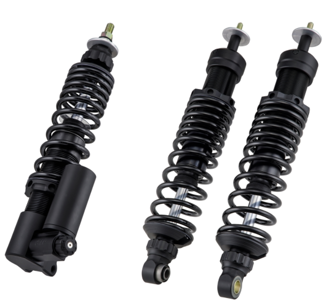 Kit ammortizzatori anteriori e posteriori per Vespa GTS/GTS Super/GTV/GT 60/GT/GT L 125-300ccm, nero opaco