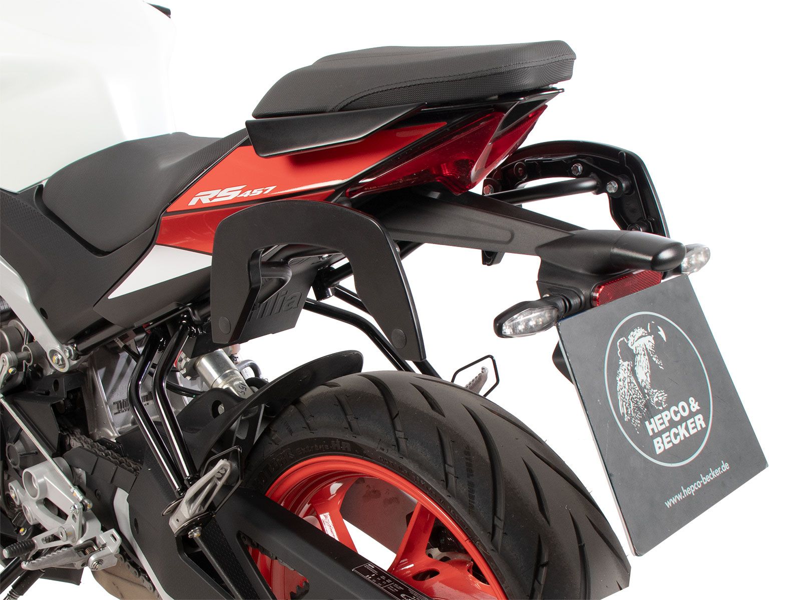 Portapacchi laterale C-Bow nero per Aprilia RS 457 (24-) Hepco & Becker