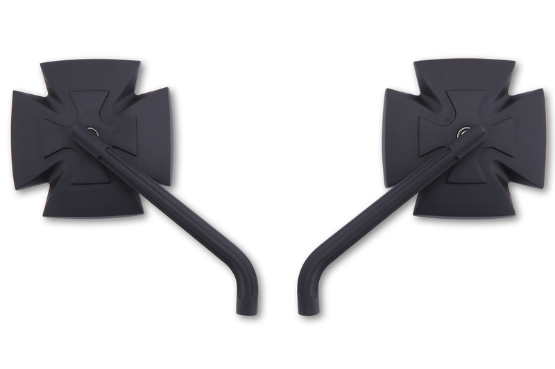 HIGHSIDER pro specchio Iron Cross Nero (coppia)