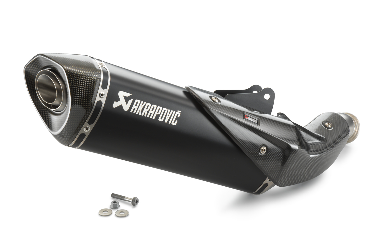 Akrapovic Slip-On LINE sistema di scarico nero per KTM 890 Duke (Bj.20-)