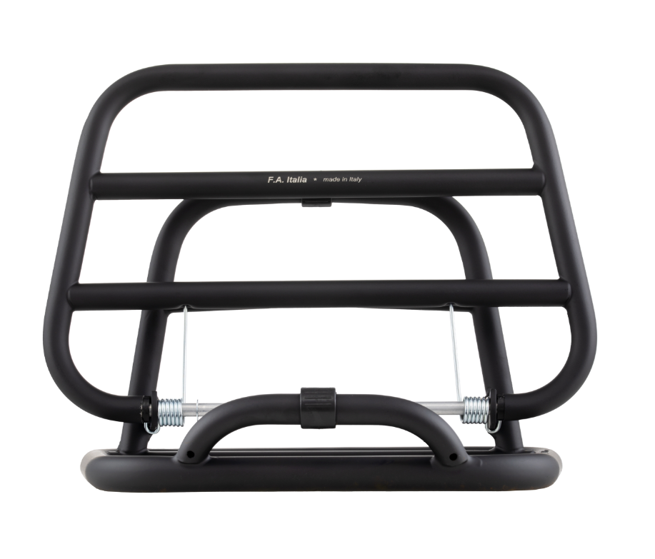 Portapacchi posteriore per Vespa 946 3V cioè 125cc, pieghevole, nero opaco