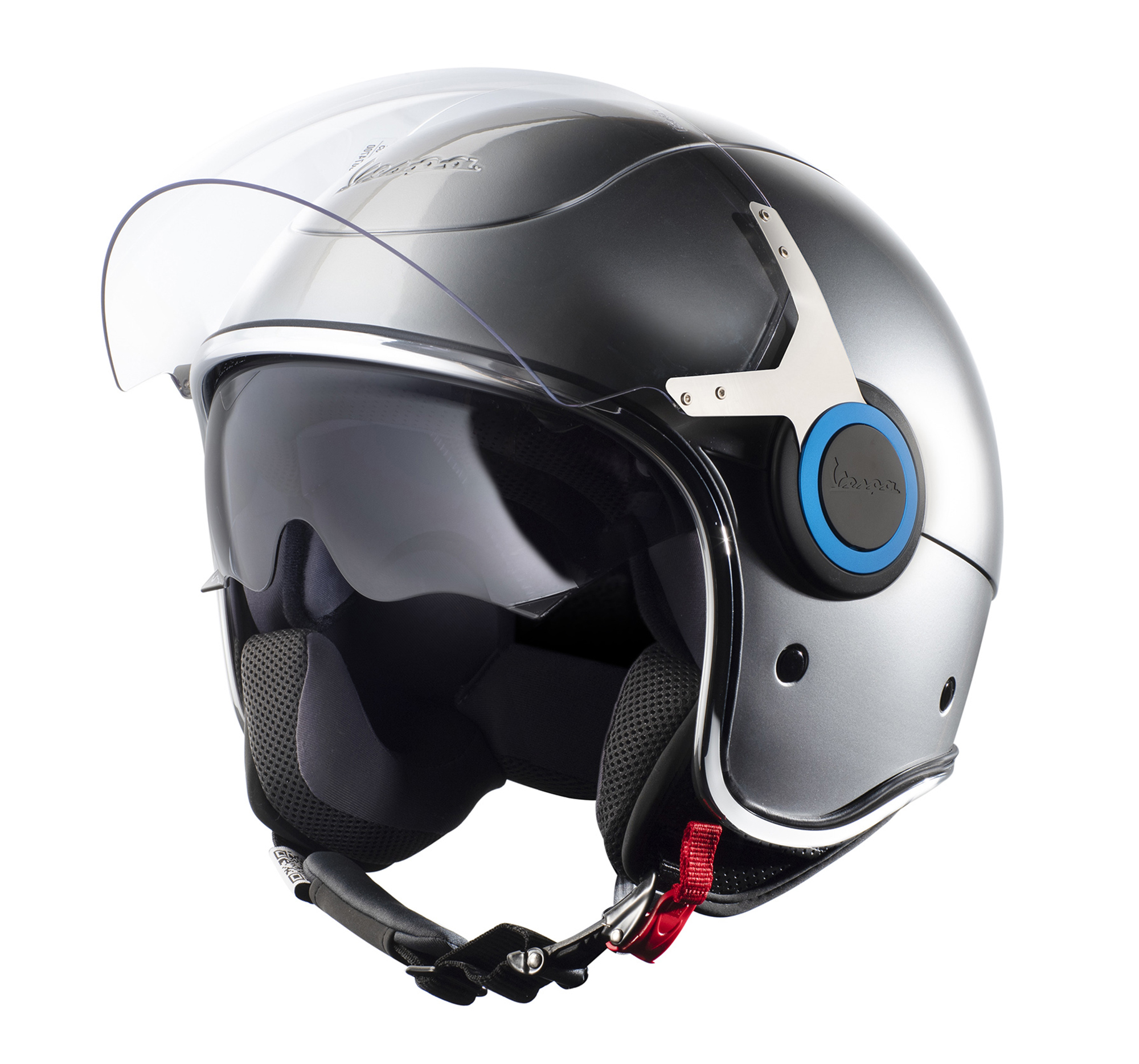 Casco Vespa Jet VJ Elettrica, argento
