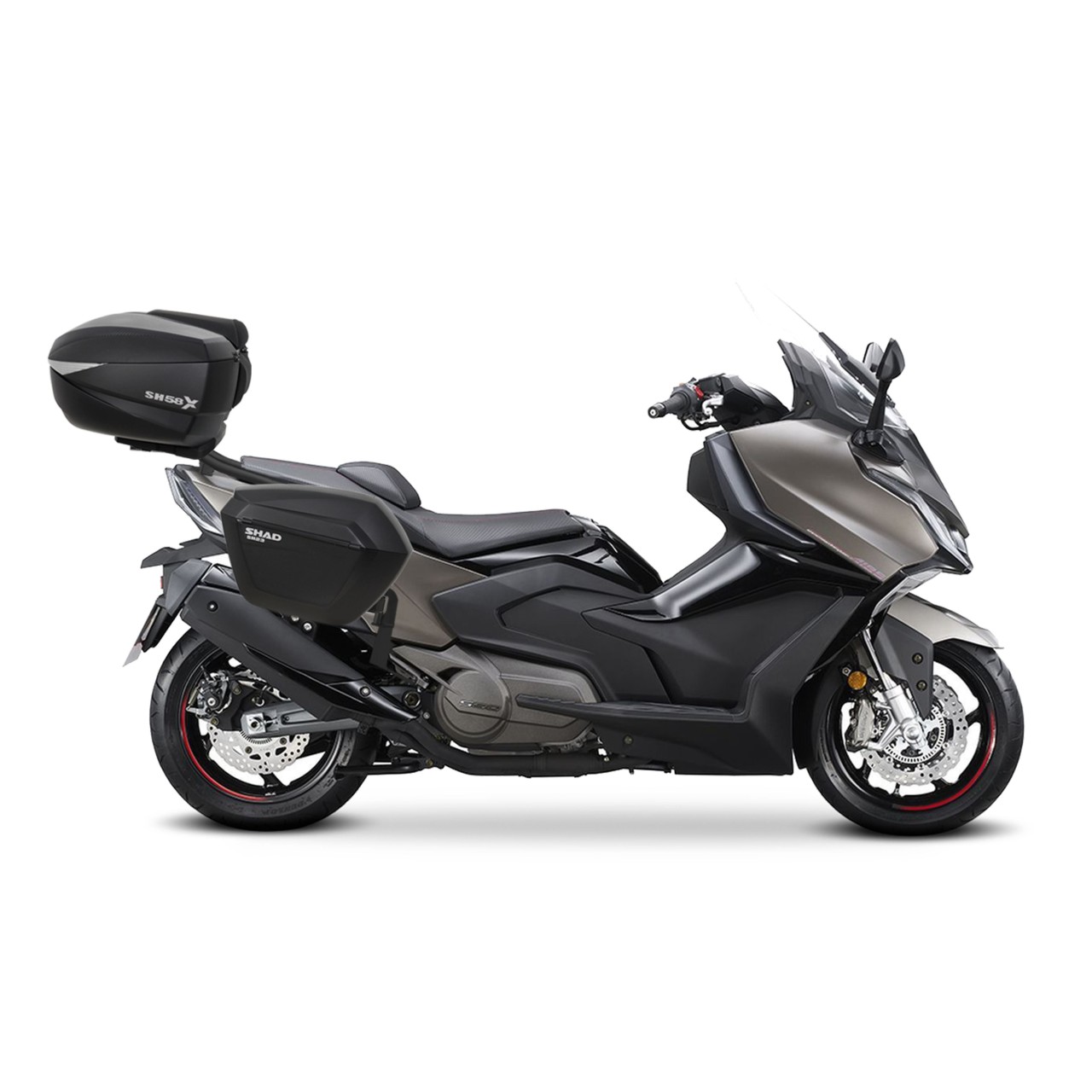 Portapacchi Shad Top Case verniciato nero per Kymco AK 550 Premium (23-25)