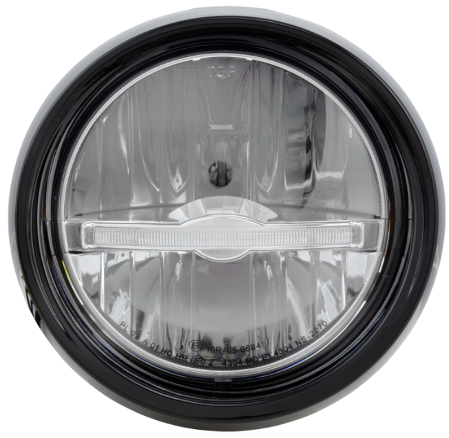 Faro LED per Vespa Primavera 50-150ccm 2T/​4T (-'18), nero lucido