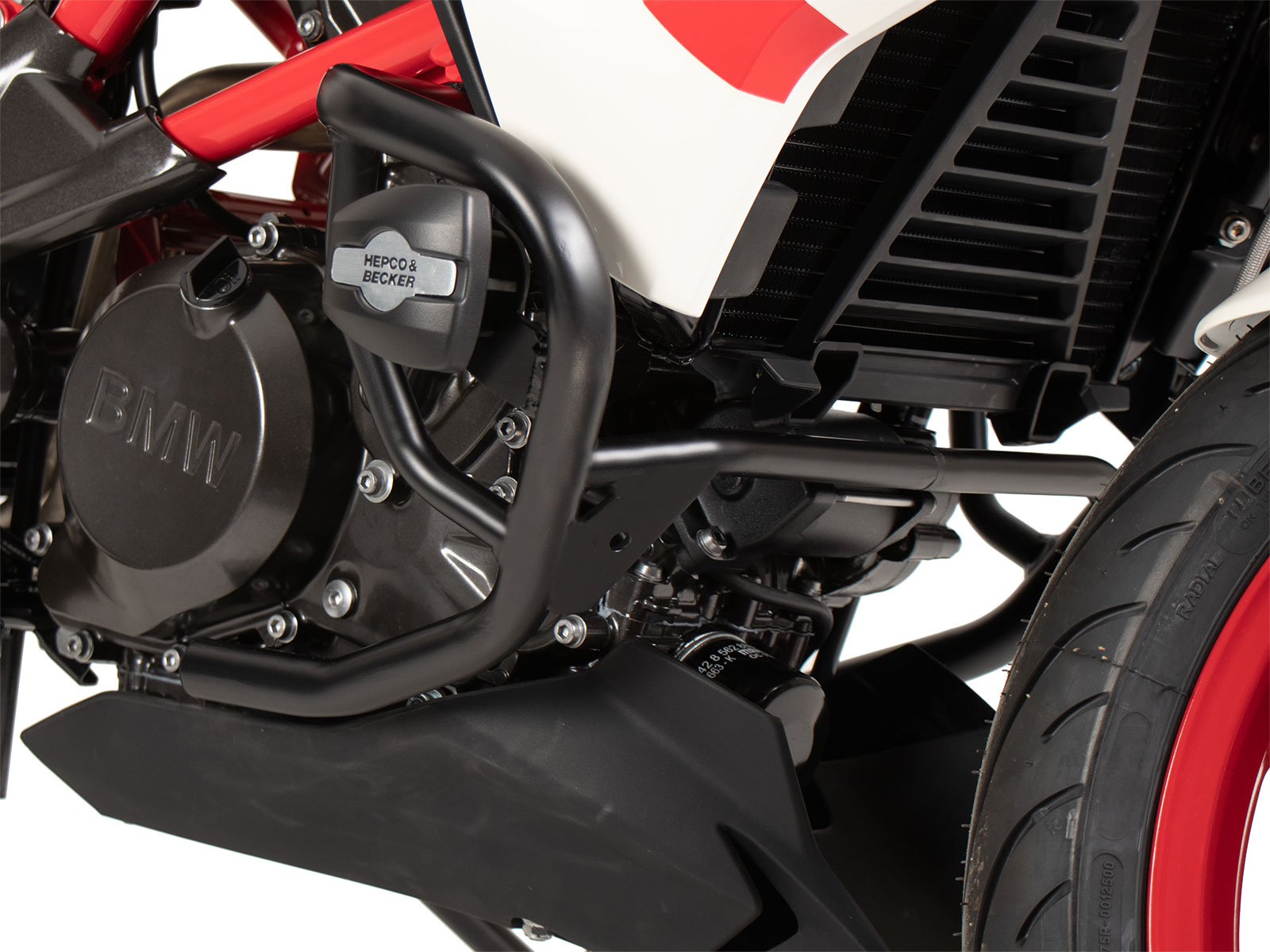 Protezione motore incl. cuscinetto di protezione nero per BMW G 310 GS (17-) Hepco & Becker