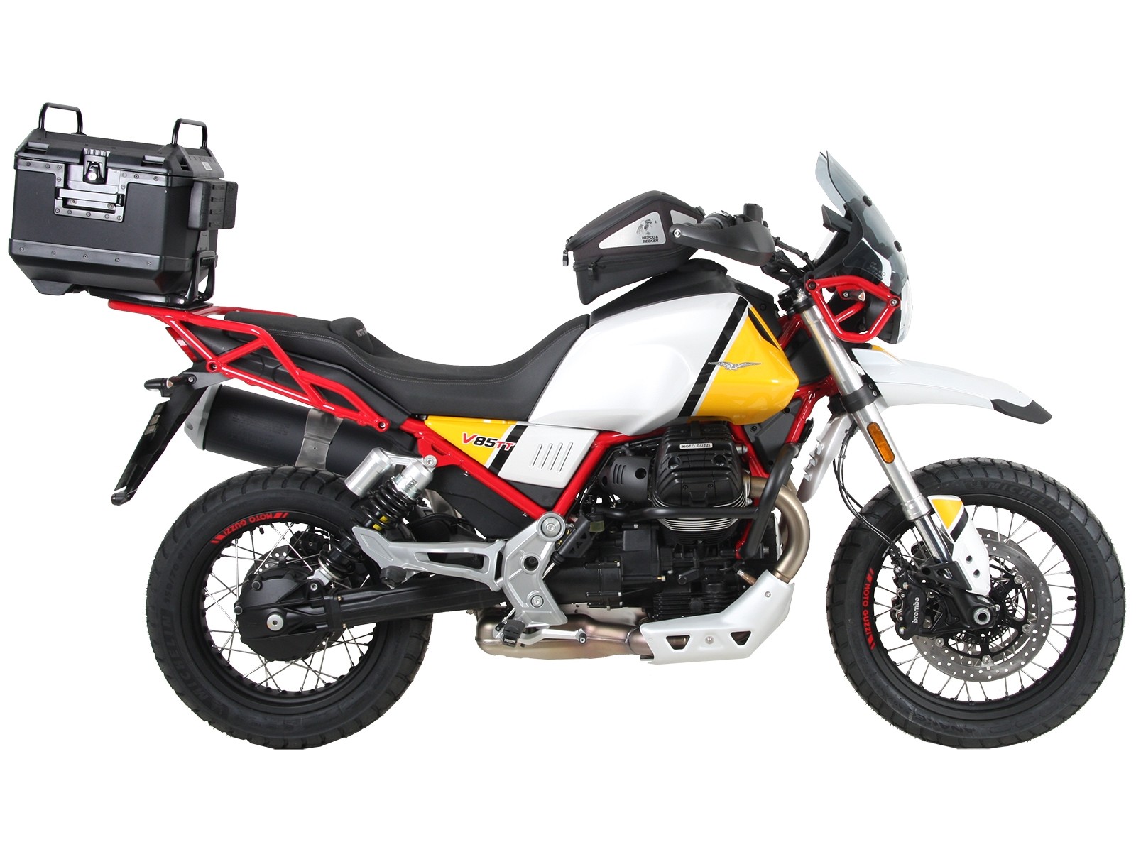 Alurack Topcaseträger nero per V85 TT (Bj.19-) Hepco & Becker
