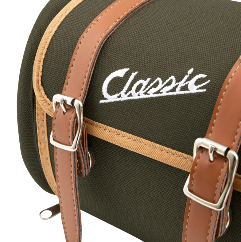 Borsa "Classic" portapacchi/portasozi posteriore per Vespa, tela, oliva