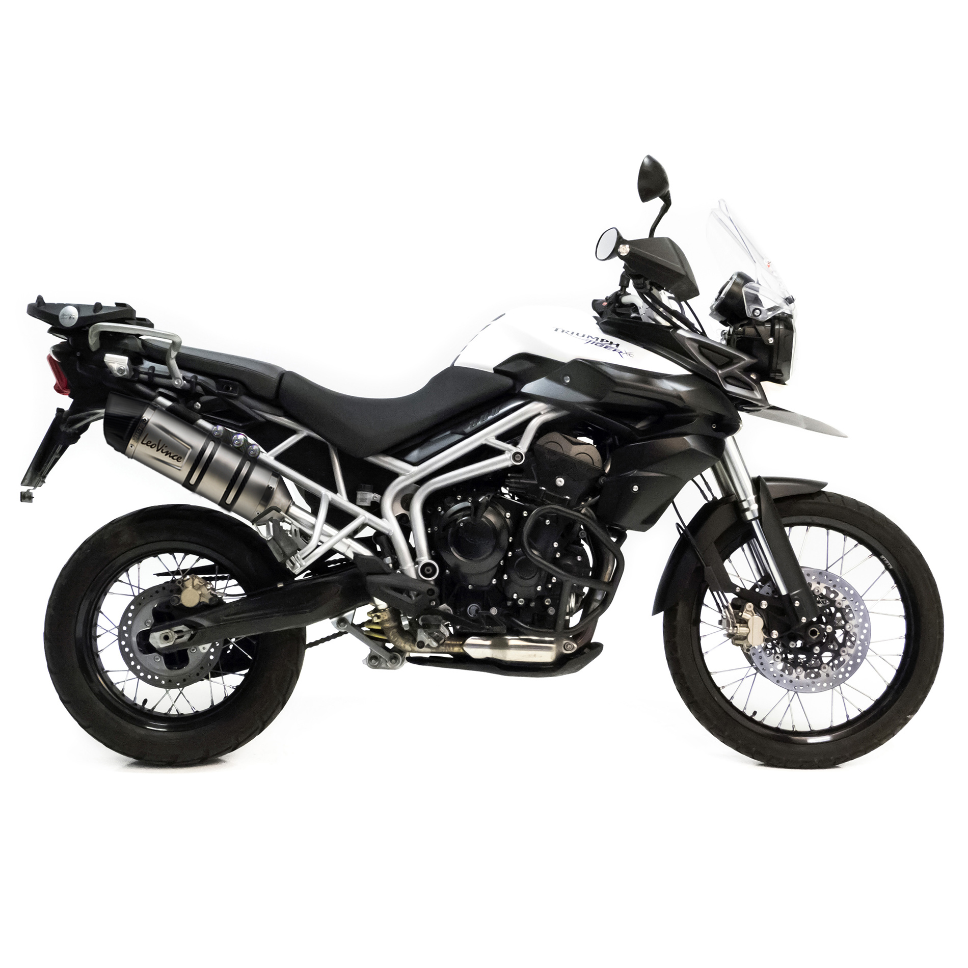 Impianto di scarico LeoVince SBK LV One Evo 2, inox, Slip On per Triumph Tiger 800 (Bj.11-16)