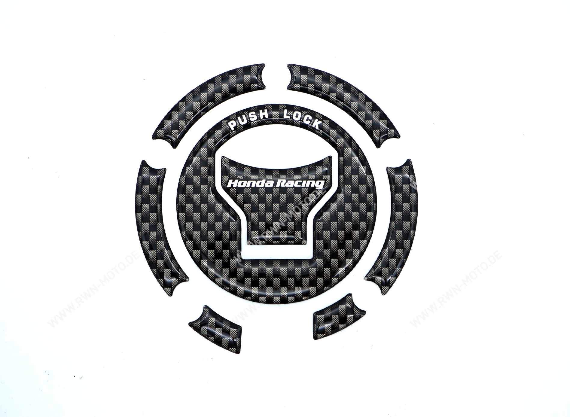 Decorazione tappo serbatoio con logo HRC originale per tutti i modelli Honda