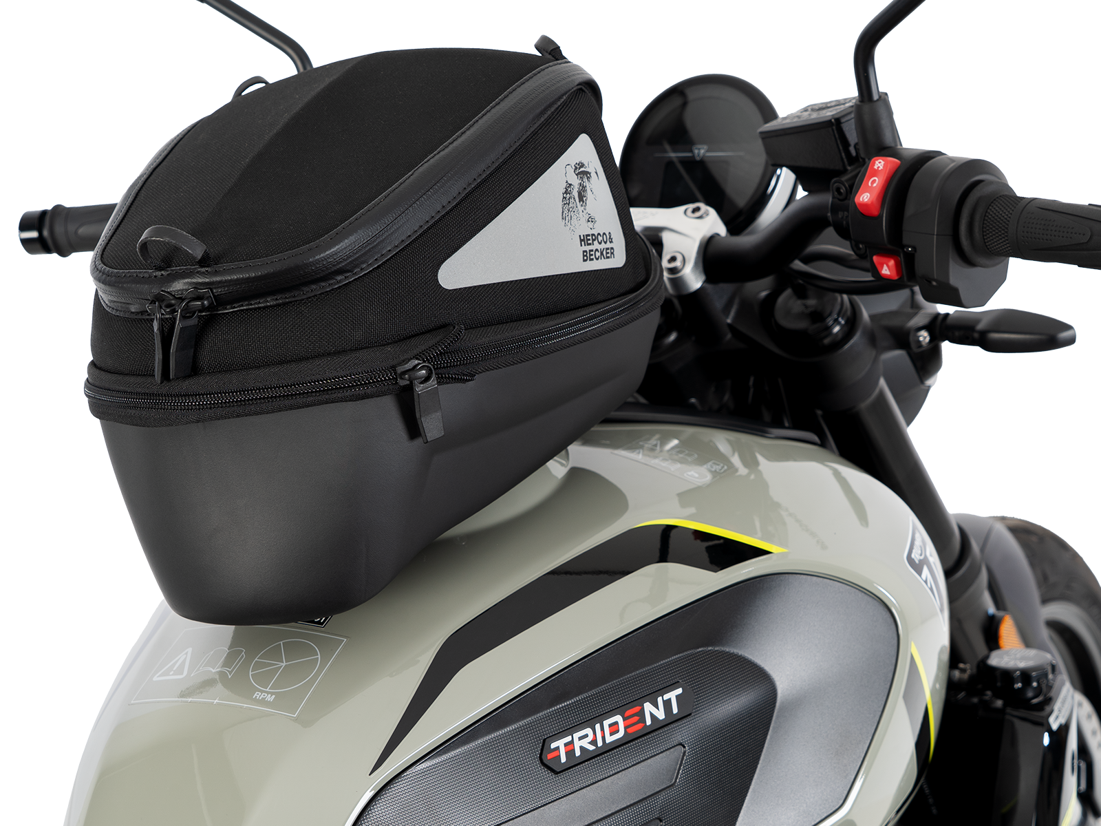 Anello per serbatoio Basic con chiusura per borsa da serbatoio inclusa per Triumph Trident 660 (26-) Hepco & Becker