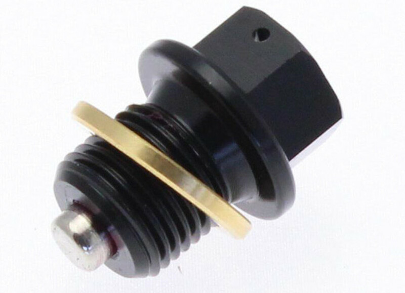 Tappo di scarico magnetico Tecnium - alluminio nero M10x1.5x14