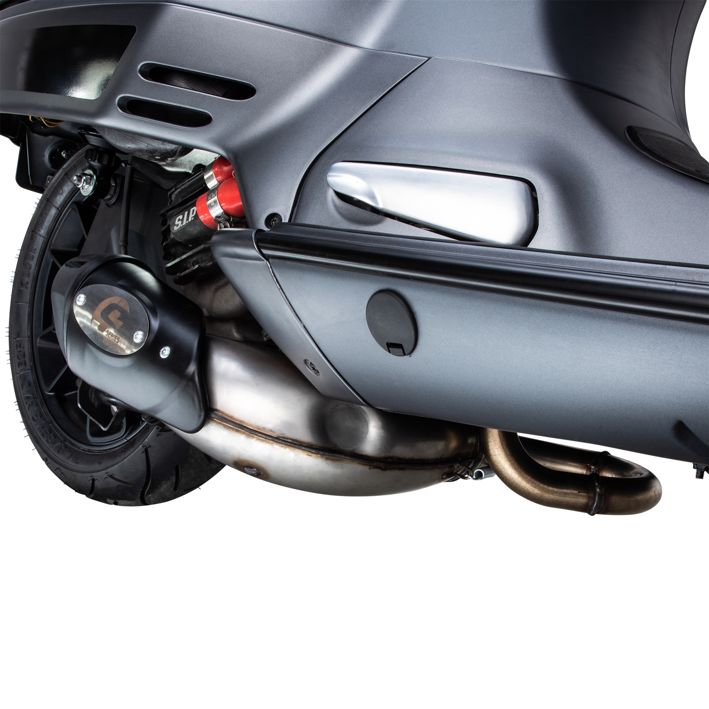 Scarico racing per Vespa GTS/​GTS Super/​GTV/​GT 60 125-300ccm i.e., 4T, LC, inox