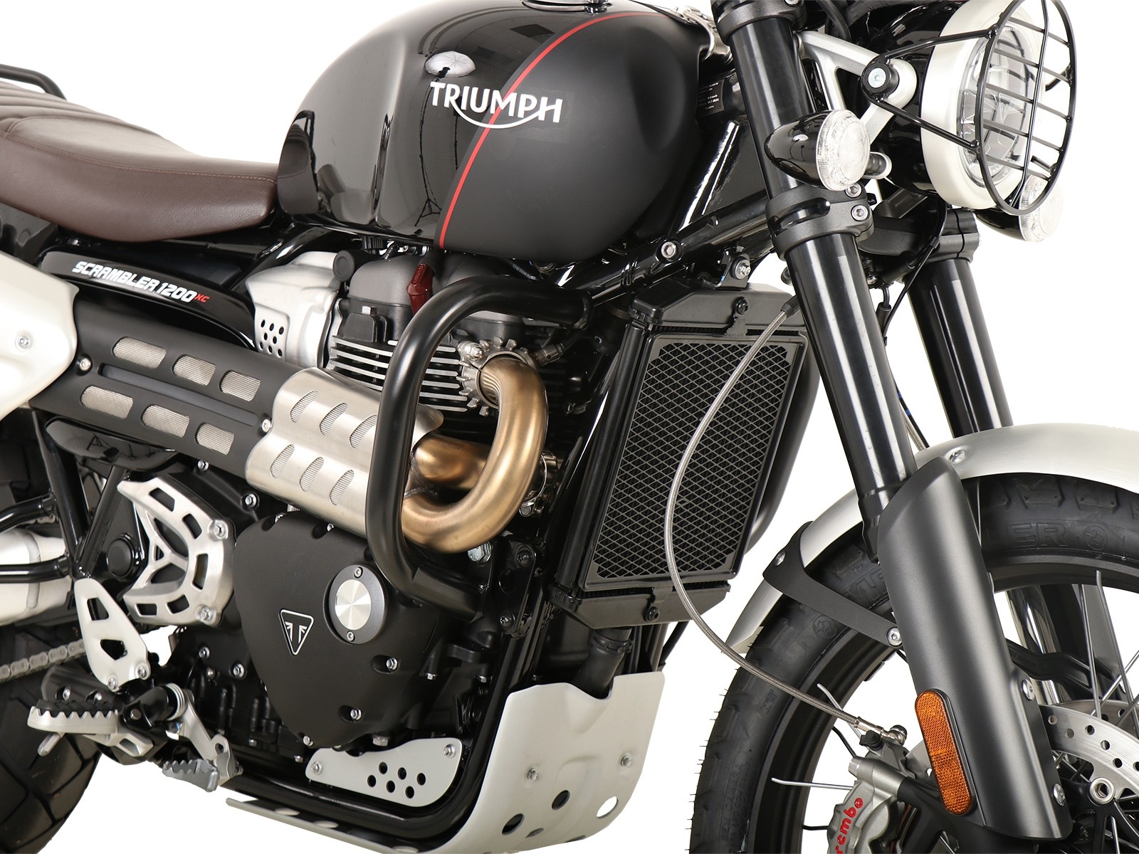 Barra protezione motore nera per Triumph Scrambler (2019-)