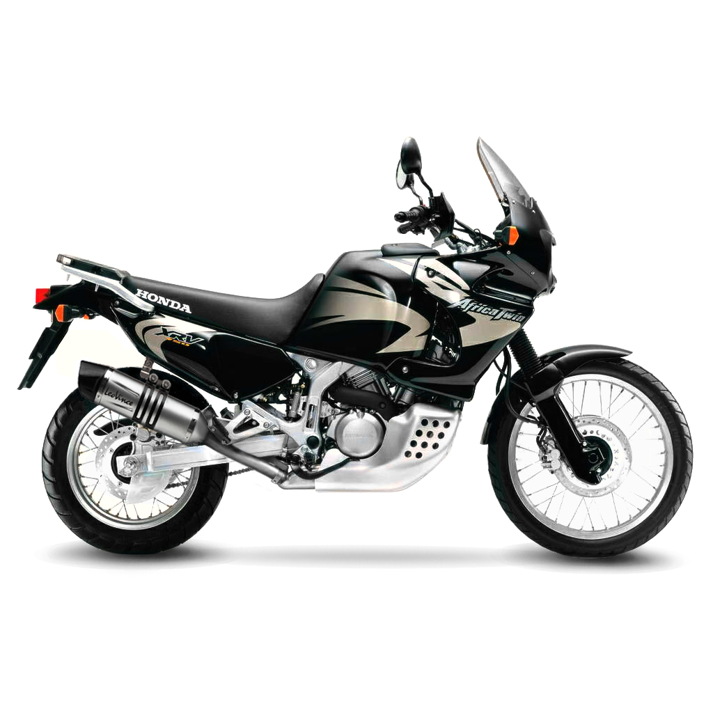 Impianto di scarico LeoVince SBK LV One Evo 2, inox, Slip On per Honda XVR 750 Africa Twin (Bj.95-05)