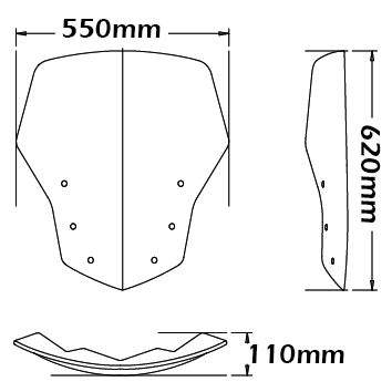 Parabrezza di tipo originale per BMW K 1200 GT /K 1300 GT, fumè chiaro